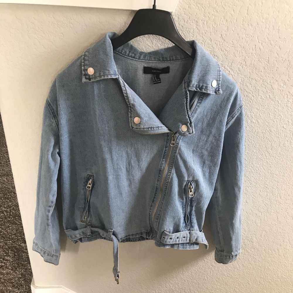 Forever 21 Moto Jean Jacket